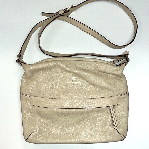 Kate ♠️ Spade bone colored leather crossbody bag - Picture 1 of 15